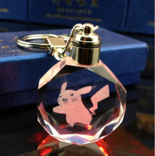 C Charizard Mewtwo счастливый питомец Хрустальный брелок светодиодный светильник подвеска брелок аксессуары для косплея - Цвет: C