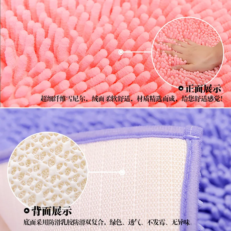 

80/100/120cm Soft Bathroom Carpet Solid Round Anti-Slip Floor Mat For Toilet Circular Rug For Decor Modern Bathroom Carpet Mats