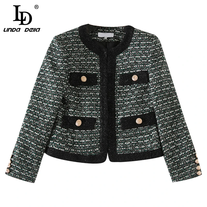 LD LINDA DELLA модная летняя зимняя элегантная винтажная куртка женские стильные