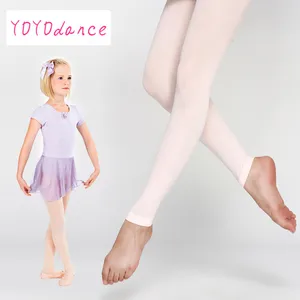 Оптовая продажа, эластичные балетные колготки с широким поясом для девочек, колготки без ног для взрослых, танцевальная одежда, Детский костюм для балета