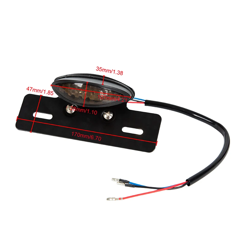 Универсальный светодиодный задний фонарь для мотоцикла Красный стоп-сигнал