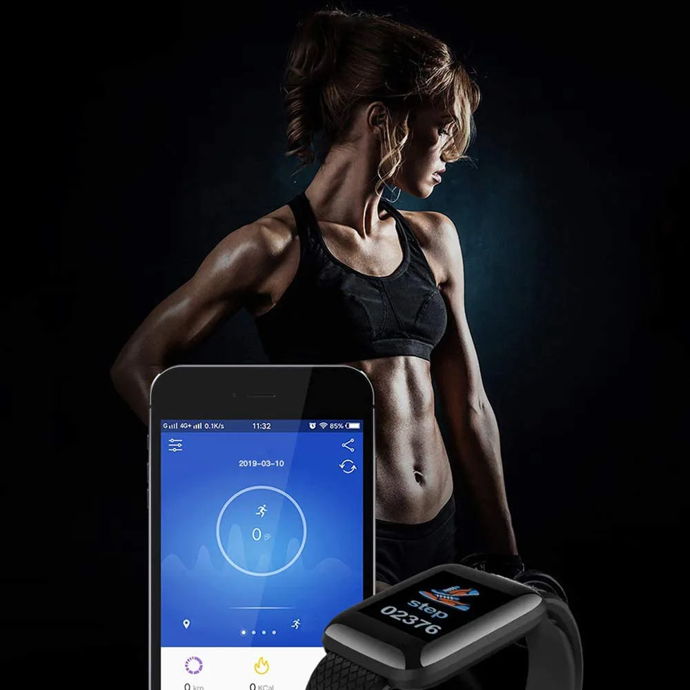 

New D13 Smart Watches 116 Plus Heart Rate Watch Smart Wristband Sports Watches Smart Band Waterproof Smartwatch Android A2#p3