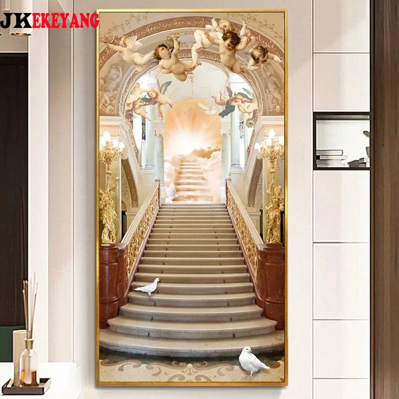 

Большой 5D Diy алмазная живопись ангельские малыши "Алмазная вышивка-мозаика стразами вышивка крестиком Y4257