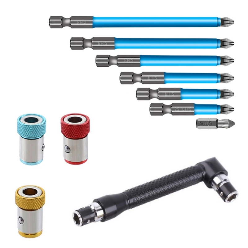 

N0HB S2 Alloy Steel Multi-purpose Cross Bit with Magnetic Blue Set Non-slip Tools Screwdriver Head Screw Installation