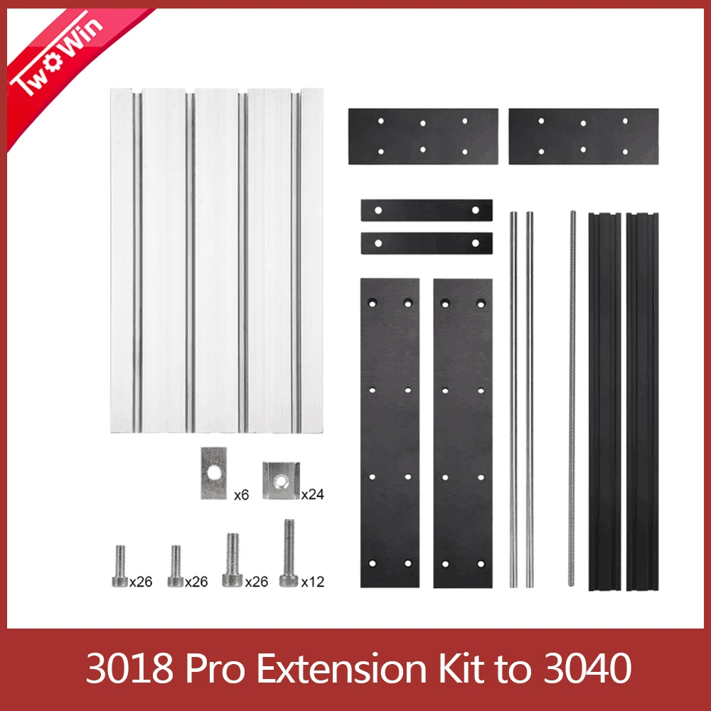 Kit de extensión CNC 3018 Pro, actualización de 3018 a 3040, máquina láser Compatible con máquina fresadora de grabado 3018 Pro CNC