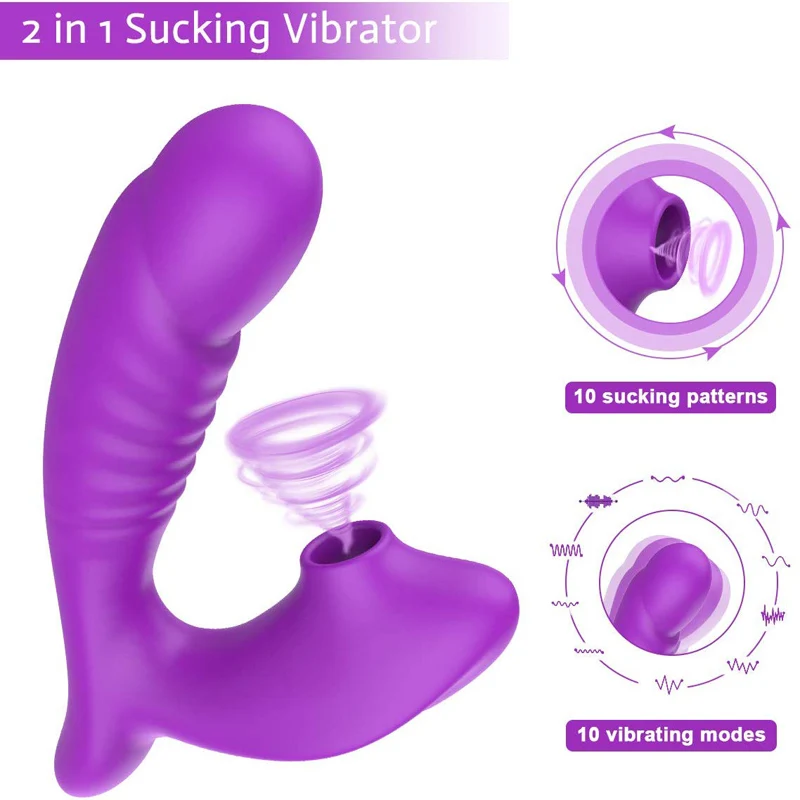 G Spot вибратор сосать 10 режимов на присосках для клитора массаж вагины стимулятор