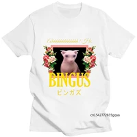 bingus floral aesthetic art t shirt meme bingus cat print high quality men same style t shirt oversized t shirt graphic