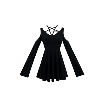 Ruibbit готическое платье для девочки грудь пятиконечная звезда выдалбливают на