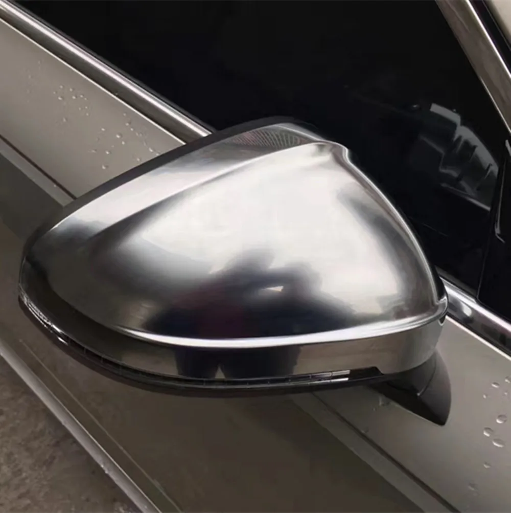 

Чехол для зеркала Audi A4 B9 2017, Матовый алюминиевый сплав, для наружной двери автомобиля, окна, бокового крыла, заднего вида, задняя крышка, смен...
