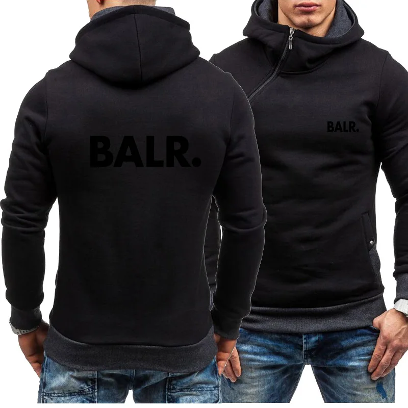 

New Fashion Hoody Jacket BALR Printing Men Hoodies Sweatshirts Casual Hooded Thin Coat Zip Cardigan Brand Clothing M-3XL