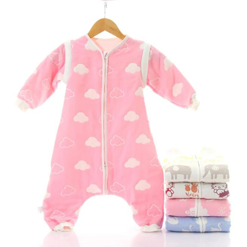 Спальный мешок для малышей комбинезон новорожденных спальный халат с разрезом
