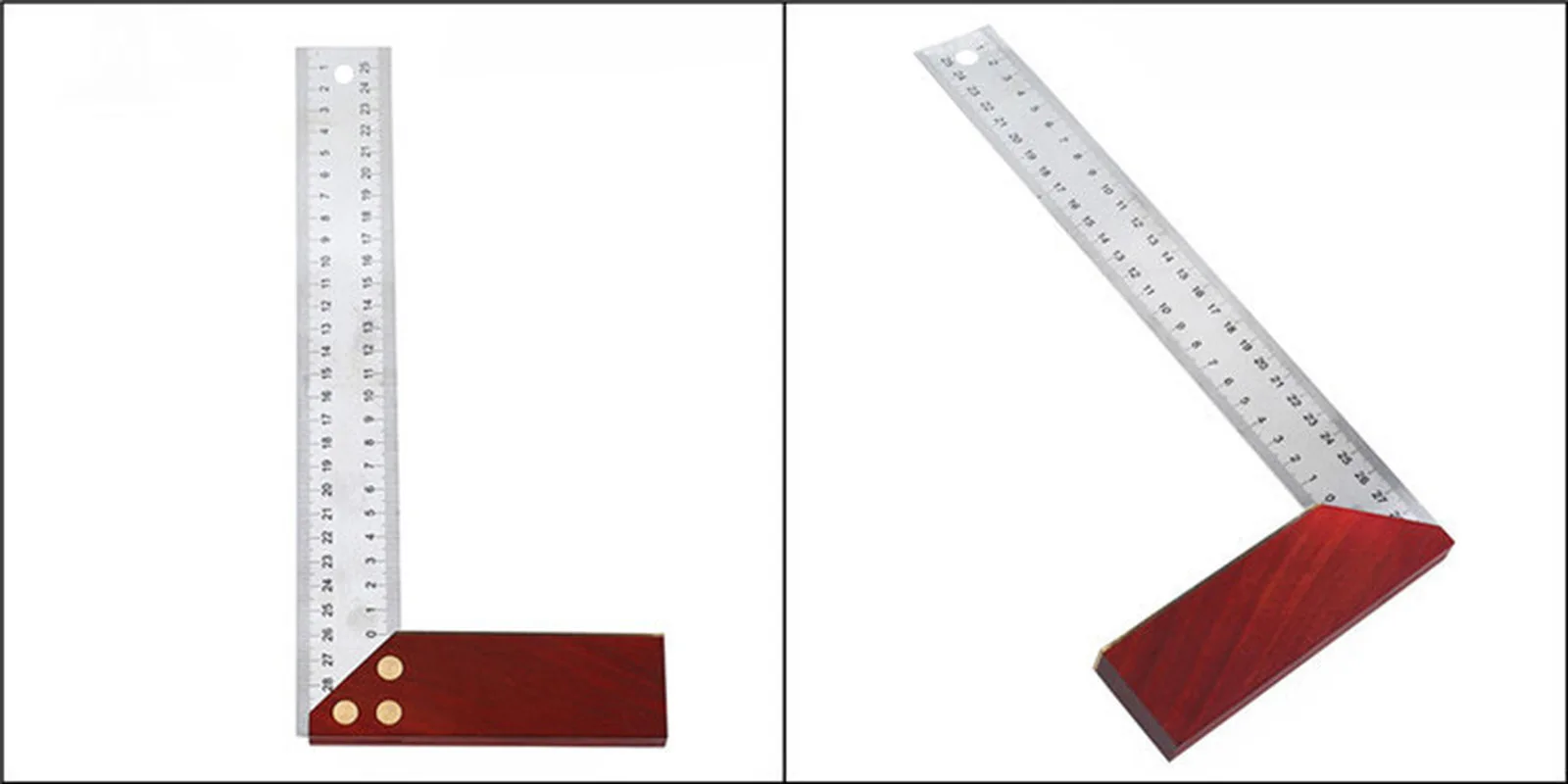 

Carpentry Ruler 90 Degree Square Ruler Mahogany Handle Thick Stainless Steel Woodworking Square Ruler 300MM Measurement Tools