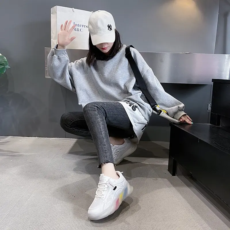 

Women Vulcanized Shoes High Quality Women Sneakers Slip On Flats Shoes Women Loafers Tenis Feminino Walking Flat shoes for women