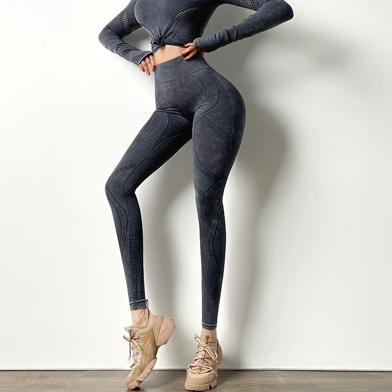 

WOMENGAGA Girl Slim Hip Lifting Fitness Pants Women's Washing Fast Drying Workout Leggings High Waist Slim Korean Women XFVF