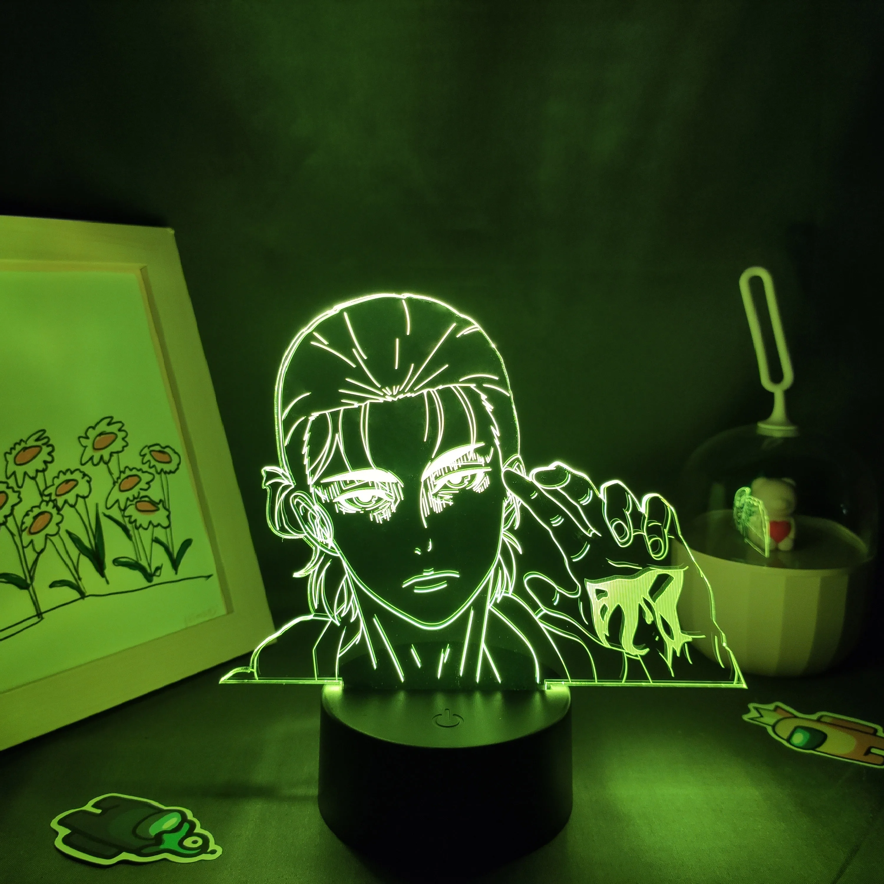 Фигурка аниме атака на Титанов 4 светодиодная Ночная лампа Эрена Егера