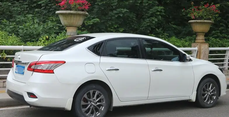 Для Nissan Sylphy Sentra 2012-2018 Седан ABS задняя дверь оконные оттенки жалюзи Рамка
