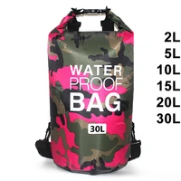 2l 5l 10l 15l 30l waterproof swimming bag dry sack camouflage colors fishing boating kayaking storage drifting rafting bag