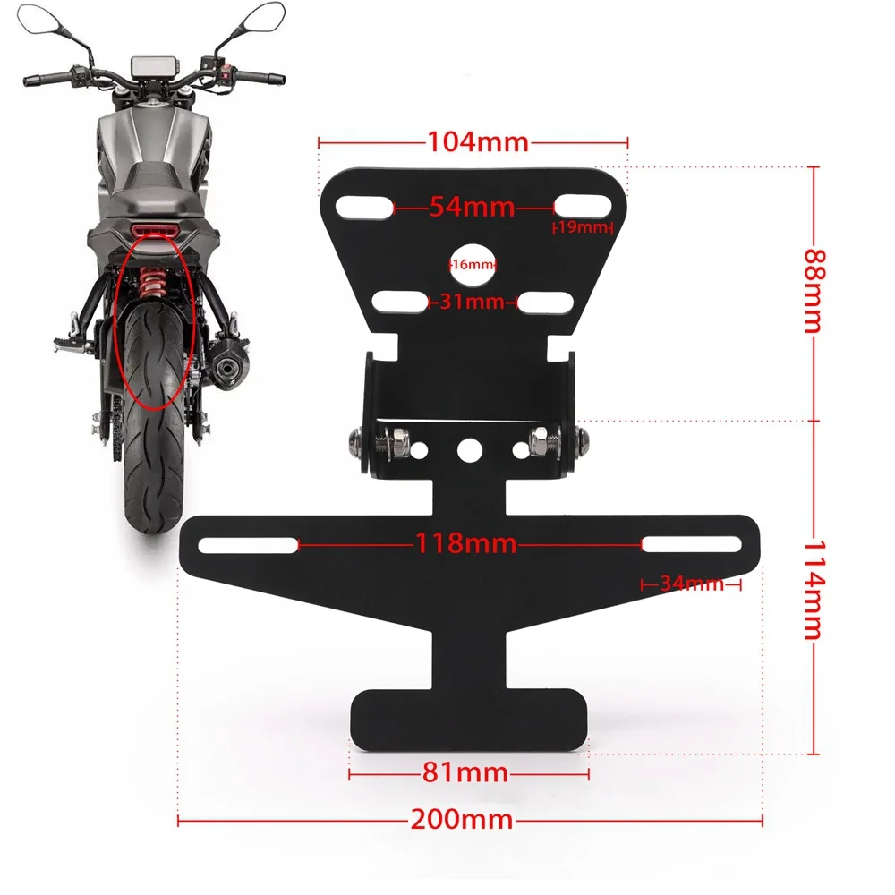 

Подходит для мотоциклов Benali 502C модифицированные детали рамка номерного знака Кронштейн для номерного знака складной короткий хвост из нер...