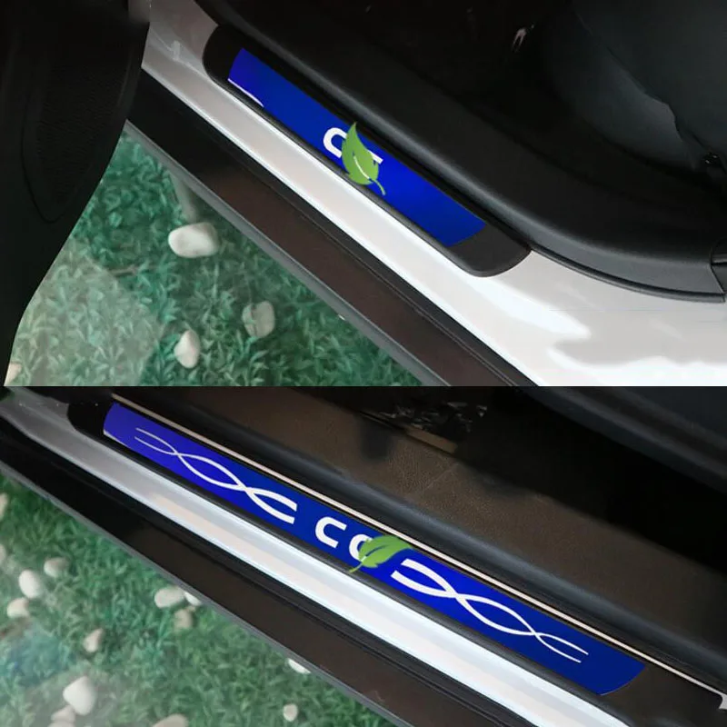 4 шт. Стикеры для стайлинга автомобиля Накладка на порог из нержавеющей стали VW CC