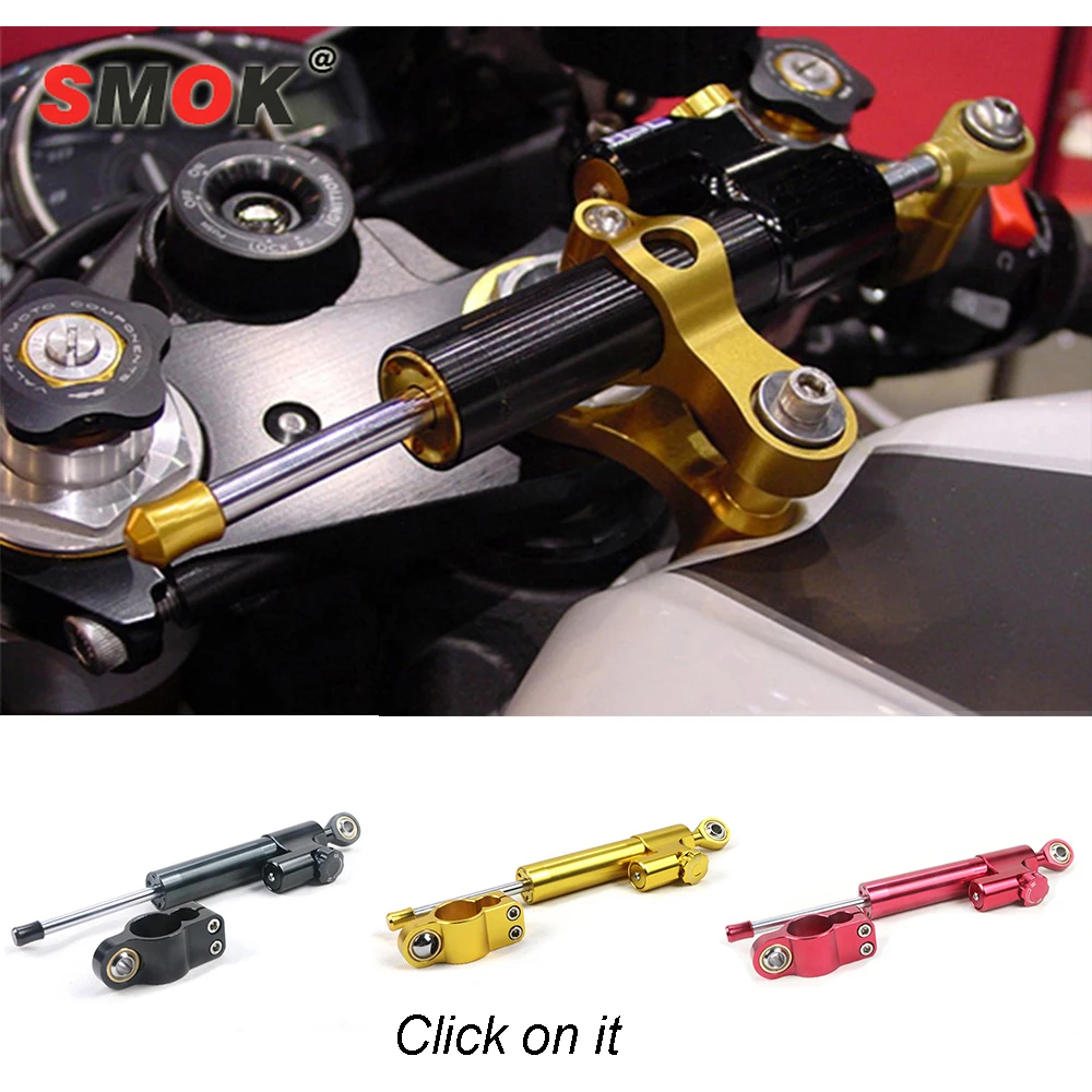

SMOK For Kawasaki Z250 Z 250 2015-2016 Motorcycle CNC Aluminium Adjustable Steering Stabilizer Damper Bracket Mounting kit