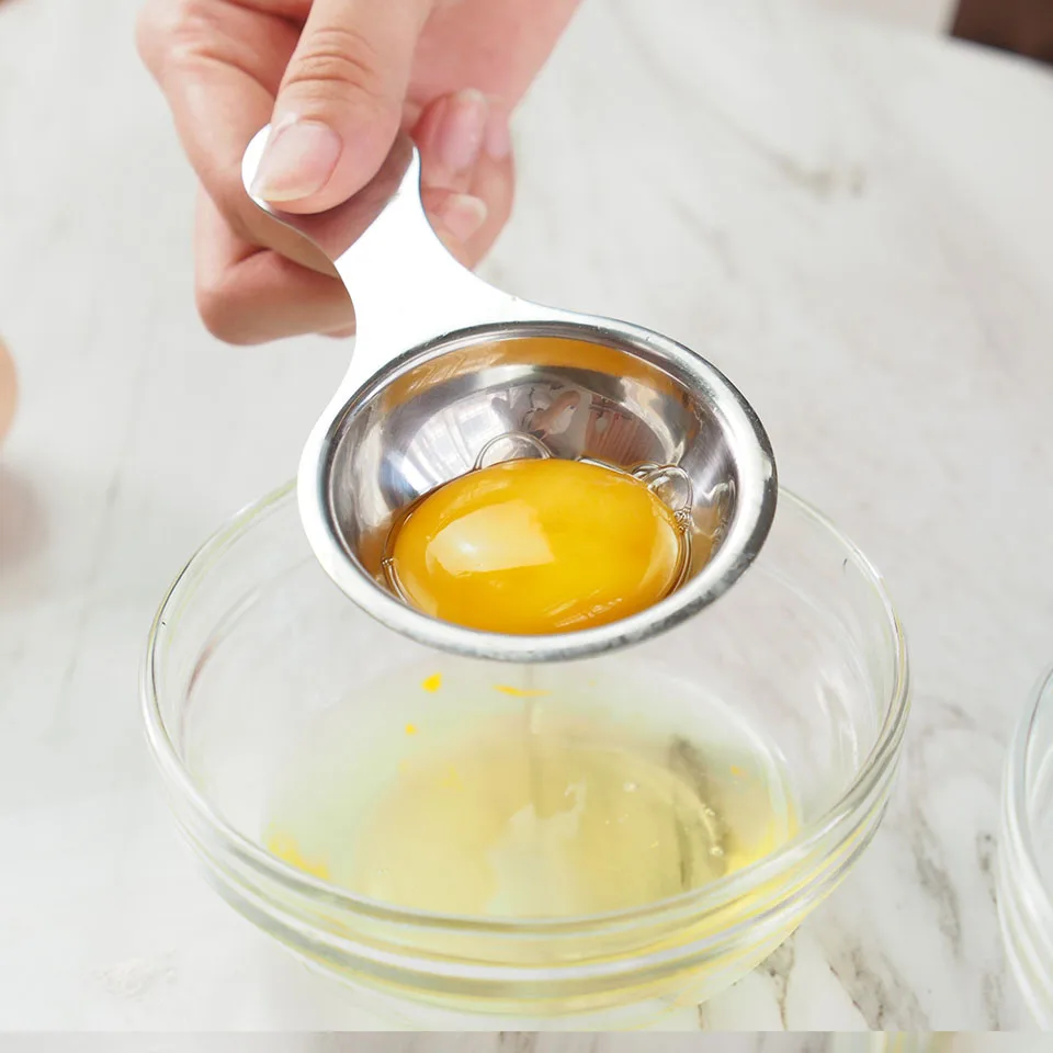 304 Stainless Steel Egg Yolk Separator Kitchen Gadget Cooking Tool Food Grade Egg White Separator