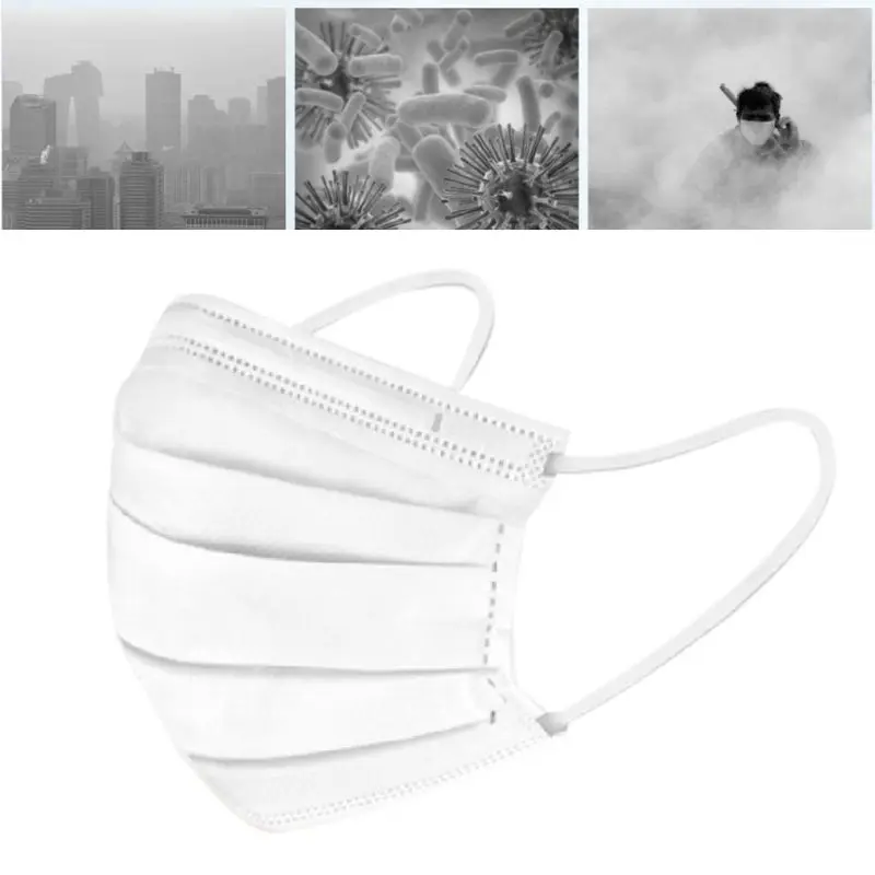 

Mouth Mask Hot 50Pcs Adult Students Disposable Mouth Mask Anti-Splash Fog Pollution Face Cover C90E