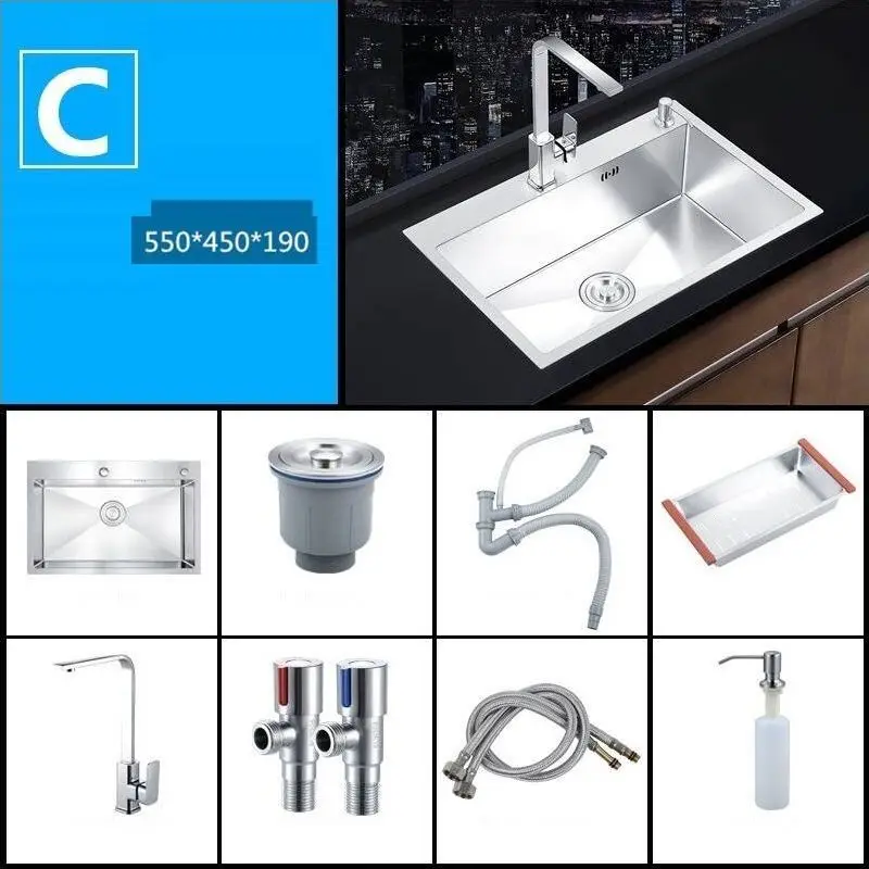 Кухонная раковина с встраиваемым покрытием кухонная из нержавеющей стали |