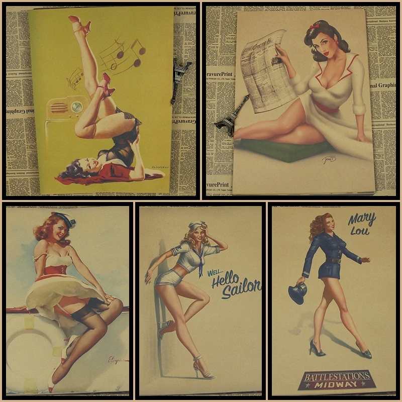 Американская красота Ностальгический ретро постер Бар украшение для дома