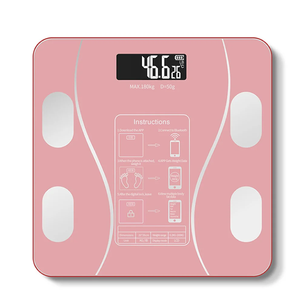 Bathroom Scale Electronic Digital Weight Scale Body Fat Smart Household Weighing Balance Connect Weight Scale