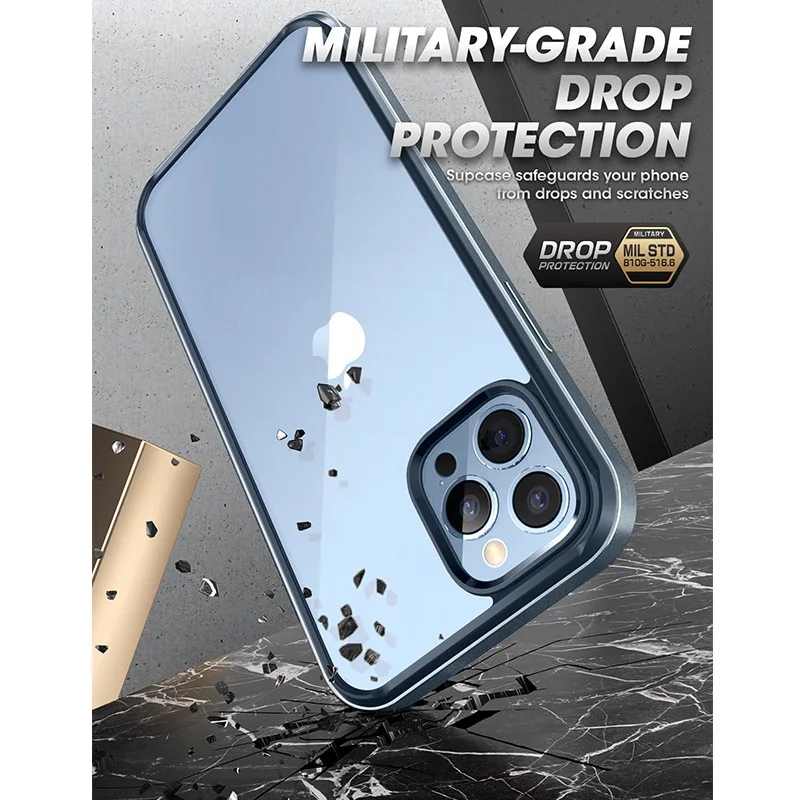 supcase for iphone 13 pro case 6 1 inch 2021 ub edge slim frame clear case with tpu inner bumper transparent back cover free global shipping