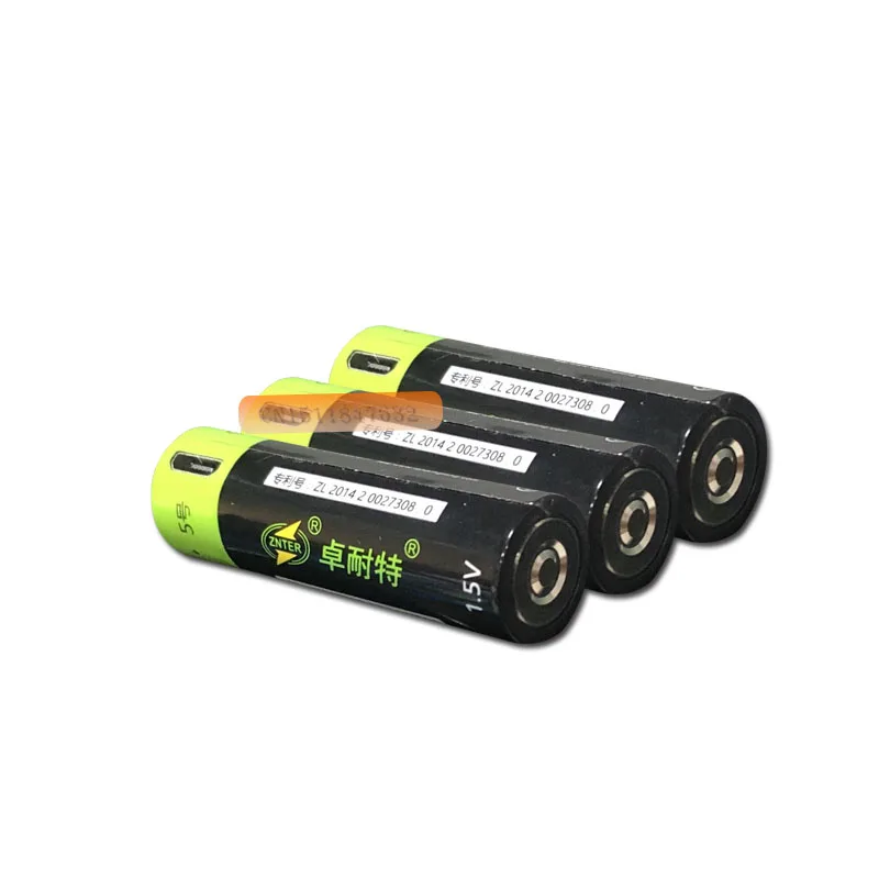 4 шт. перезаряжаемые литий-полимерные батарейки ZNTER 1 5 в AA 1250 мАч с USB-кабелем |