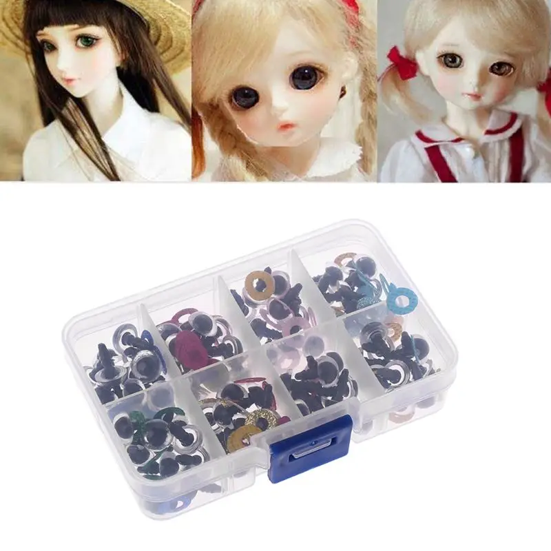 

80Pcs 10mm/0.39in DIY Doll Puppet Plastic Eyes Safety Washers Pads For Handmade Whale Owl Doll Craft Children Kids Toy 23GD