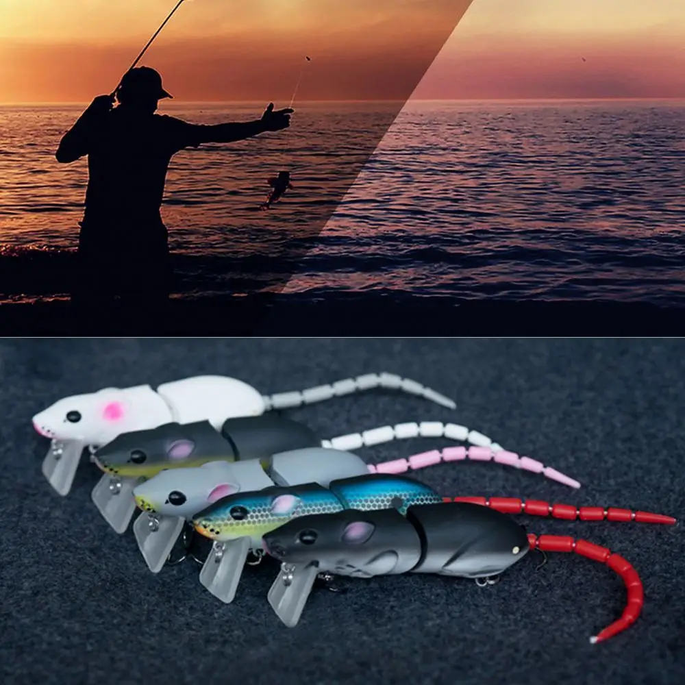 

15cm Fishing Lure Artificial Fake Mouse Swim Bait Lure with Hook Fishing Accessories Kit Strong Hooks Lures for Sea Fishing