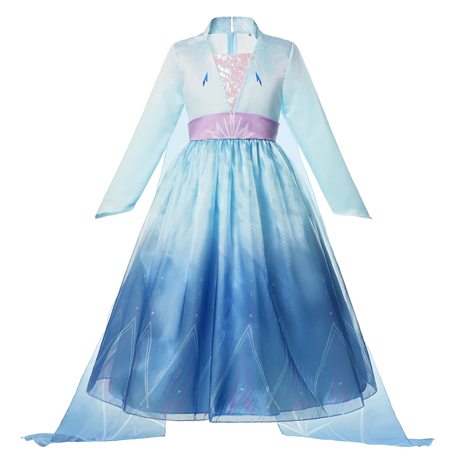 

LUCKKIDS Princess Dress Elsa Cinderella Frozen 2 Snow Queen Cosplay Dress Cloak Halloween Party Dress Birthday Gift 2-10T
