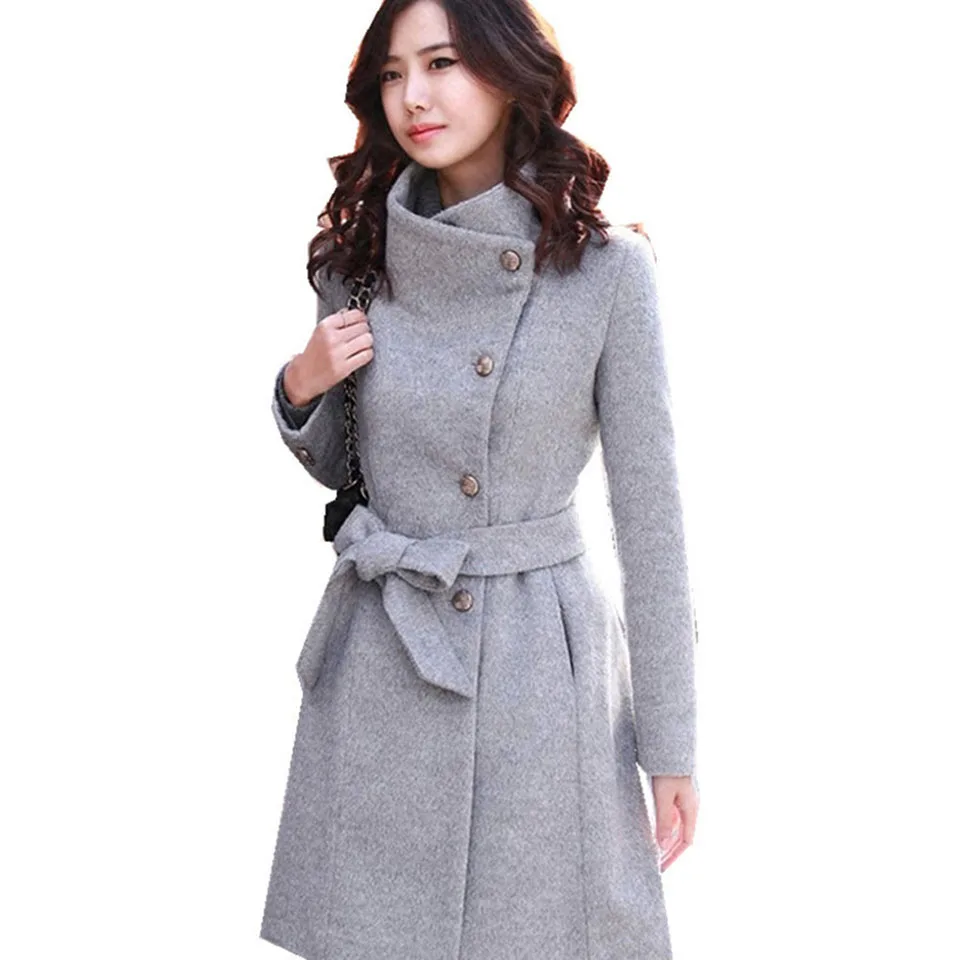 Sisjuly Long Trench Coats Casual Office Lady Vintage Black Women Slim Button Pocket Bow knot Autumn Female Retro Outwears