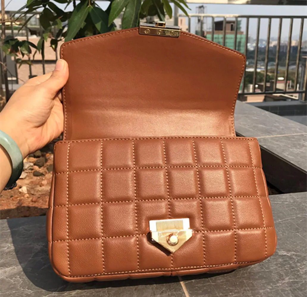 

Women's leather bag, leather case with shoelaces