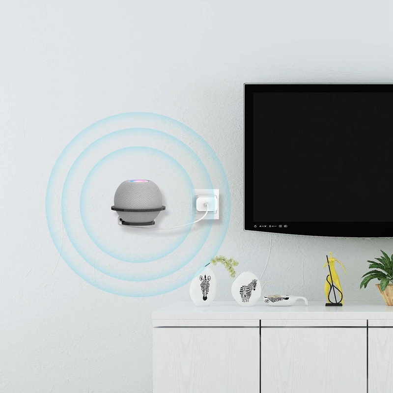 Wall Mount for Homepod Mini Acrylic Holder Bracket Shelf with Cord Arrangement Accessories | Электроника