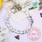 Браслет-цепочка мужской из чистого серебра 925 пробы, 10 мм