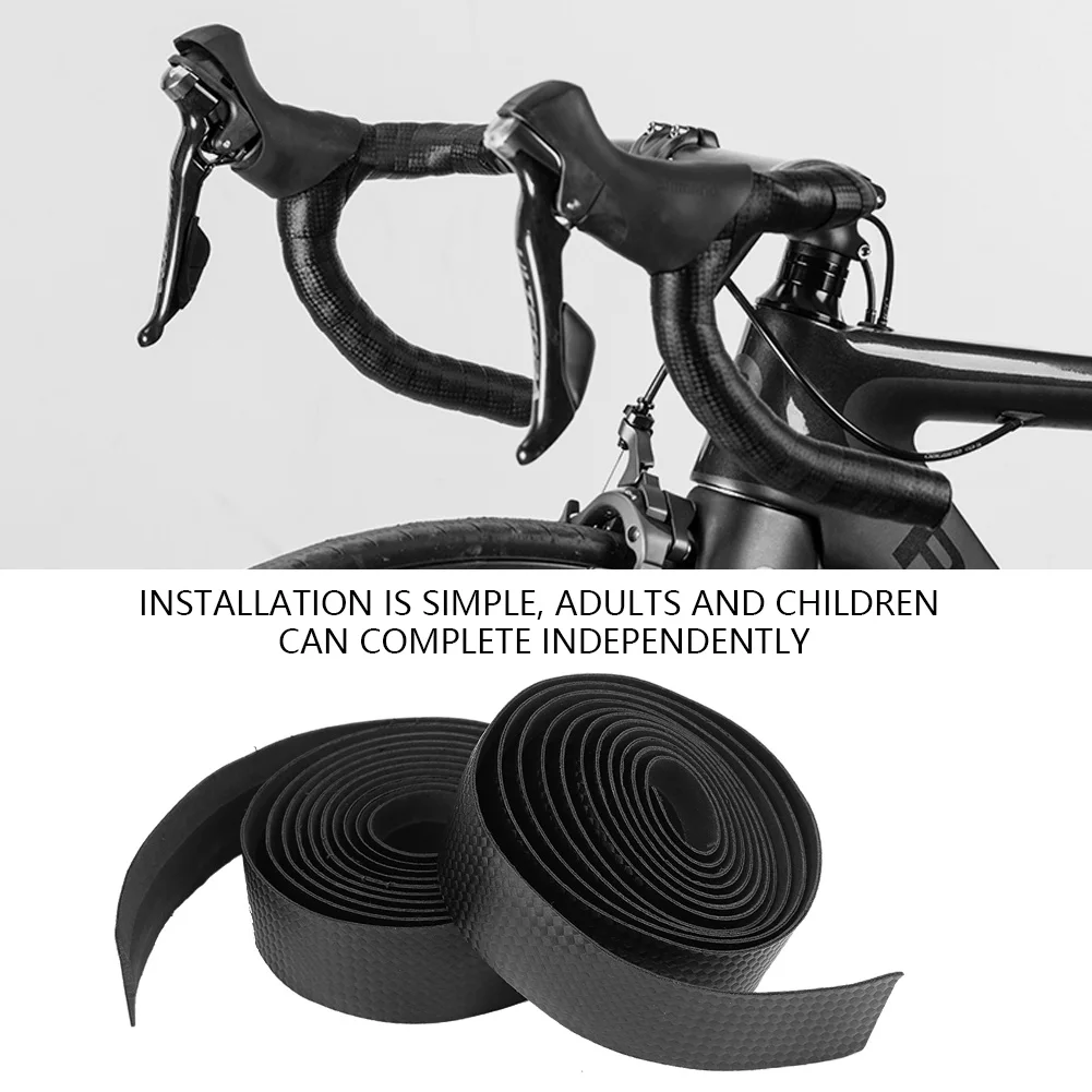 

5Color1Pair Bicycle Road Bike Cycling Handlebar Handle Grip Tape Wrap High Density Natural Carbon Fiber Adhesive Band Accessorie