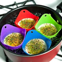 egg poacher poach pods egg mold bowl shape cook egg rings silicone pancake kitchen tools random color