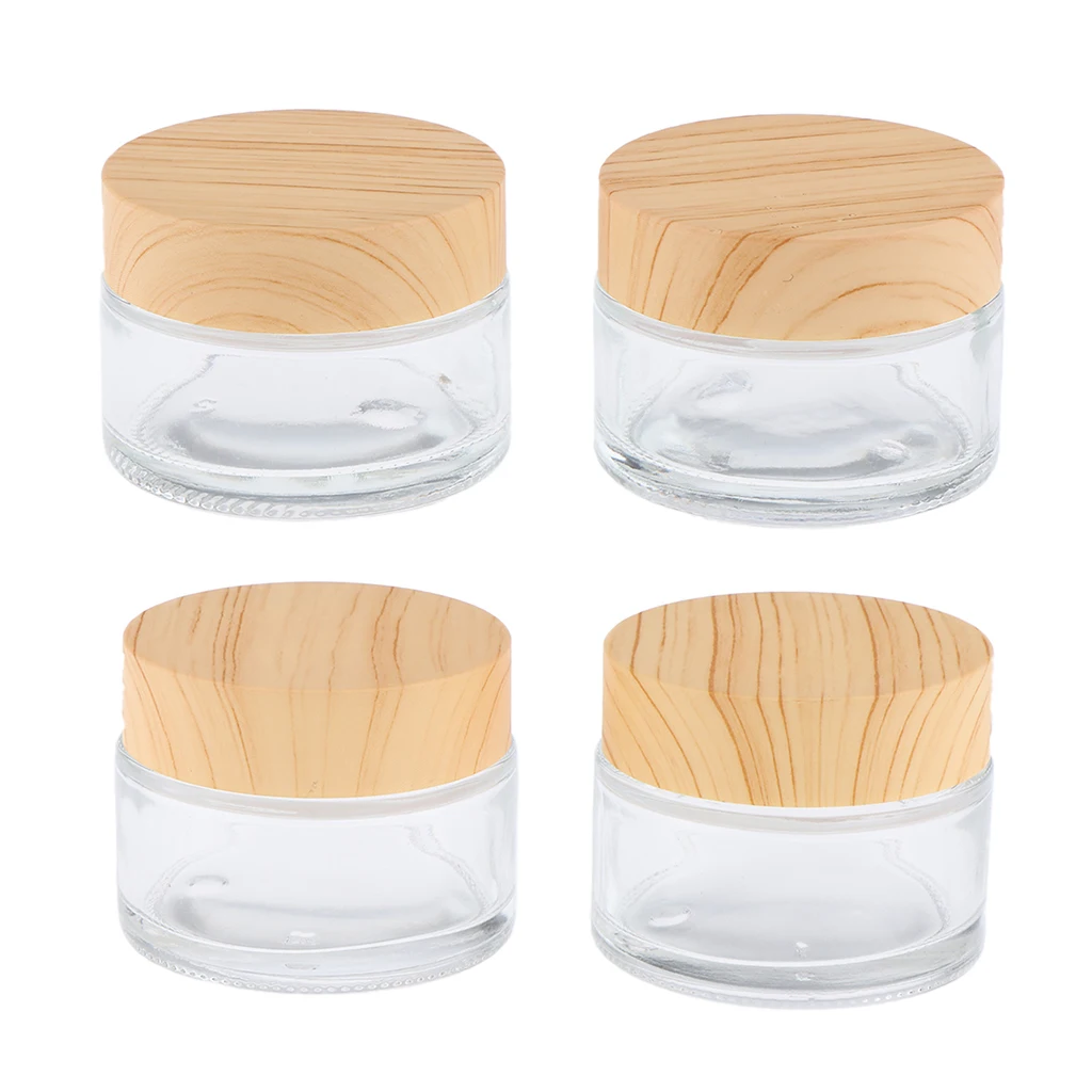 4 шт стеклянная бутылка Косметическая банка для макияжа горшок крем бальзам губ