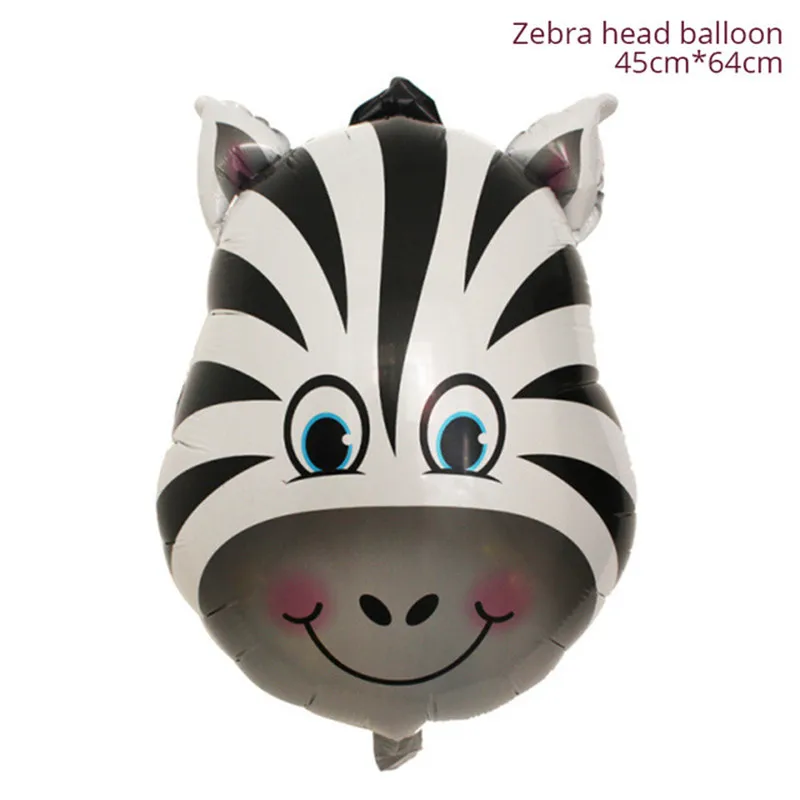 1pcs balloon Джунгли с днем рождения баннер сафари животных торт Топпер Дикий один 1-я вечеринка для мальчика день рождение украшения флажки для торта джунгли вечерние поставки - Цвет: 1pcs balloon