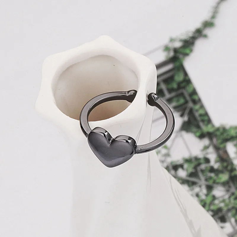 Высокое качество посеребренные кольца для женщин ювелирные изделия милое сердце