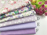 delicate 50cmx50cm purple fat quarter bundle 100 cotton fabric quilting fabric home textile bedding sewing doll cloth diy