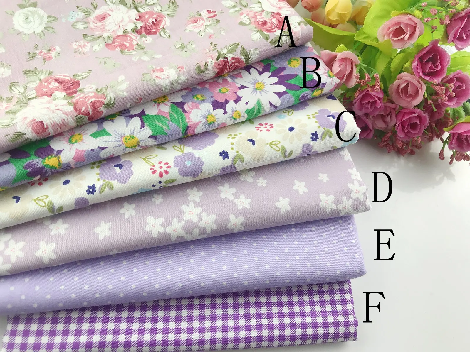 Деликатная (50 см х 50 см) фиолетовая Толстая четверть в комплекте 100% хлопковая