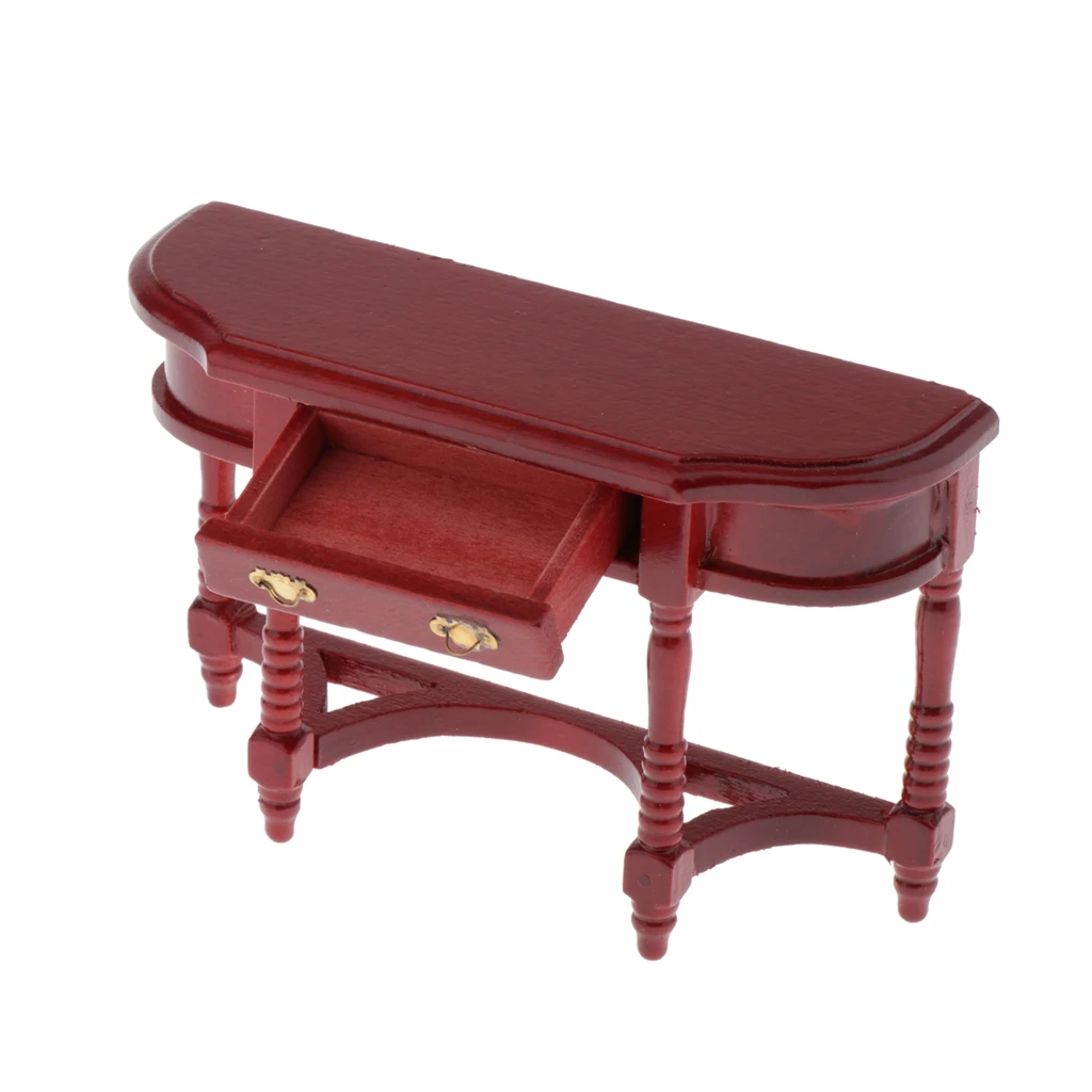 Miniature Dollhouse Wooden Writing Desk with Working Drawer for 1:12 Dolls House Study Office Furnishings and Decorations Toy | Игрушки и