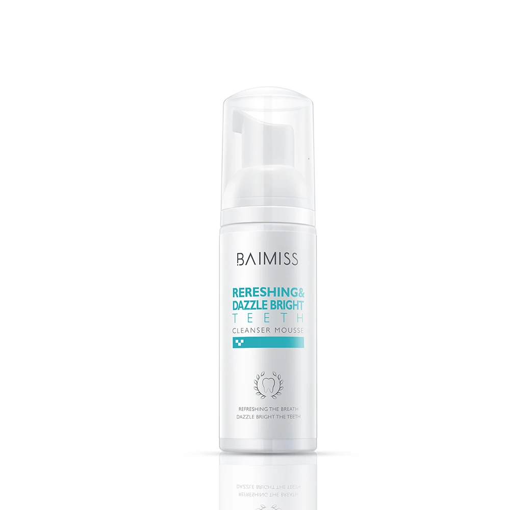BAIMISS Teeth Mousse BAIMISS свежий Сияющий очищающий мусс для зубов Зубная паста Отбеливание зубов Гигиена полости рта удаляет пятна от зубного налета плохой запах дыхания стоматологический инструмент - Цвет: BAIMISS Teeth Mousse