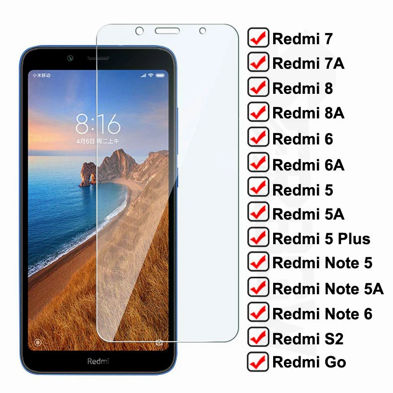 Противоударное закаленное стекло для Xiaomi Redmi 7A 7 8 8A 6 6A S2 Go защита экрана на 5 Plus Note 5A