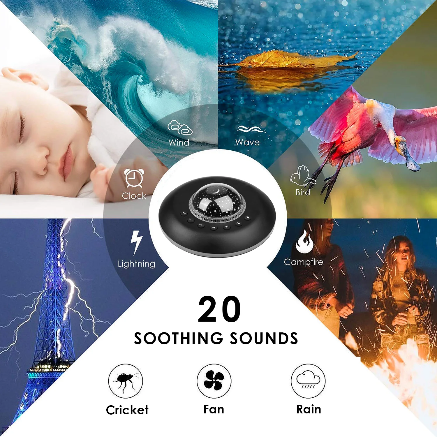 Детский ночник 3 в 1 многофункциональный с питанием от USB со звездным