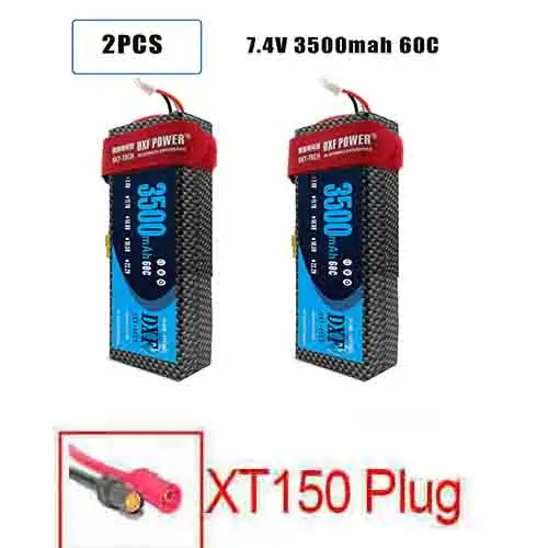DXF 2 шт батарея lipo 2S 3S 7000mah 3500mah 11,1 V 5200mah Hardcase 100C 200C 11,1 V 2700mah 30C для дрона вертолета 1/8 RC автомобиля - Цвет: 2PCS3500HARDXT150